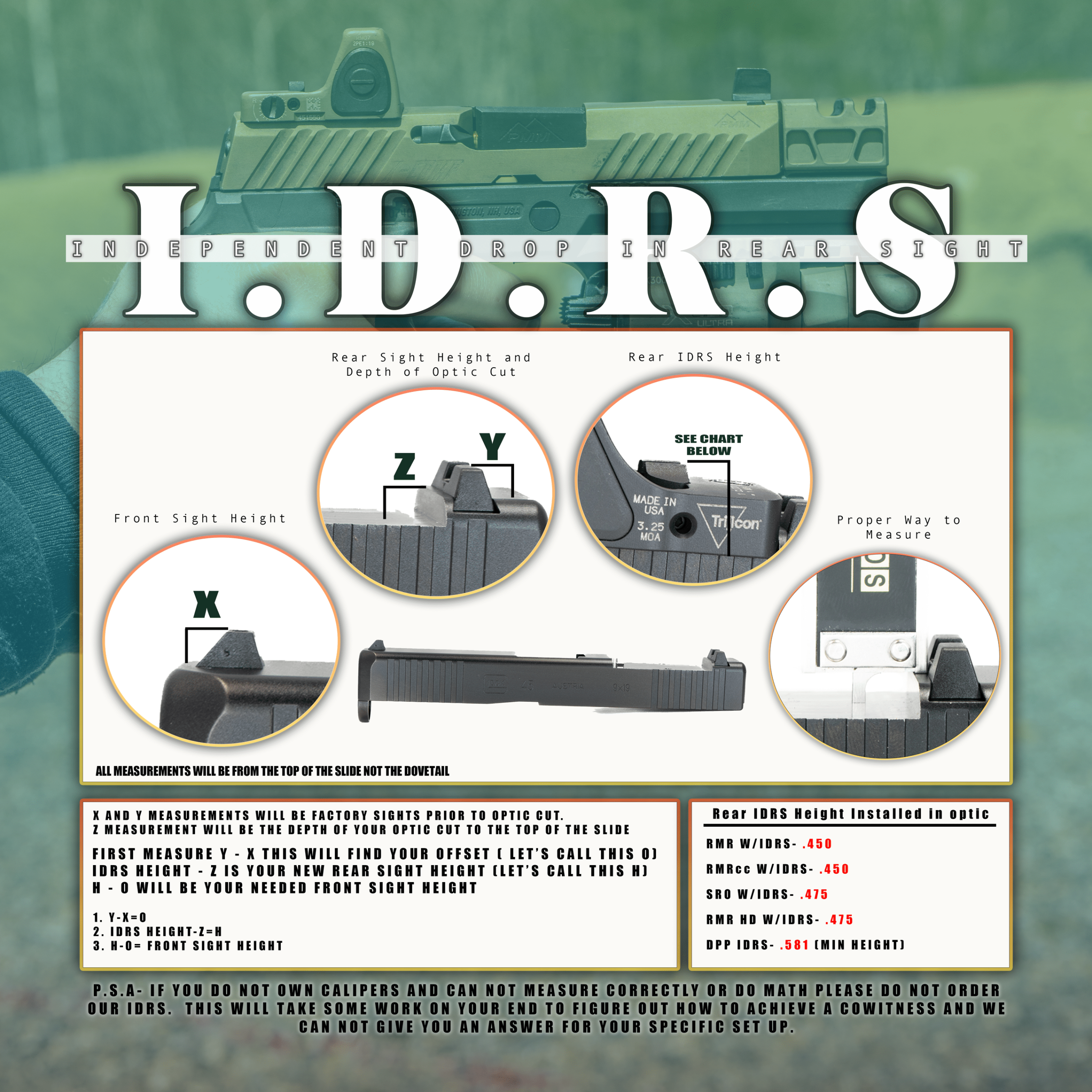 PMM IDRS (Independent Drop-In Rear Sight)