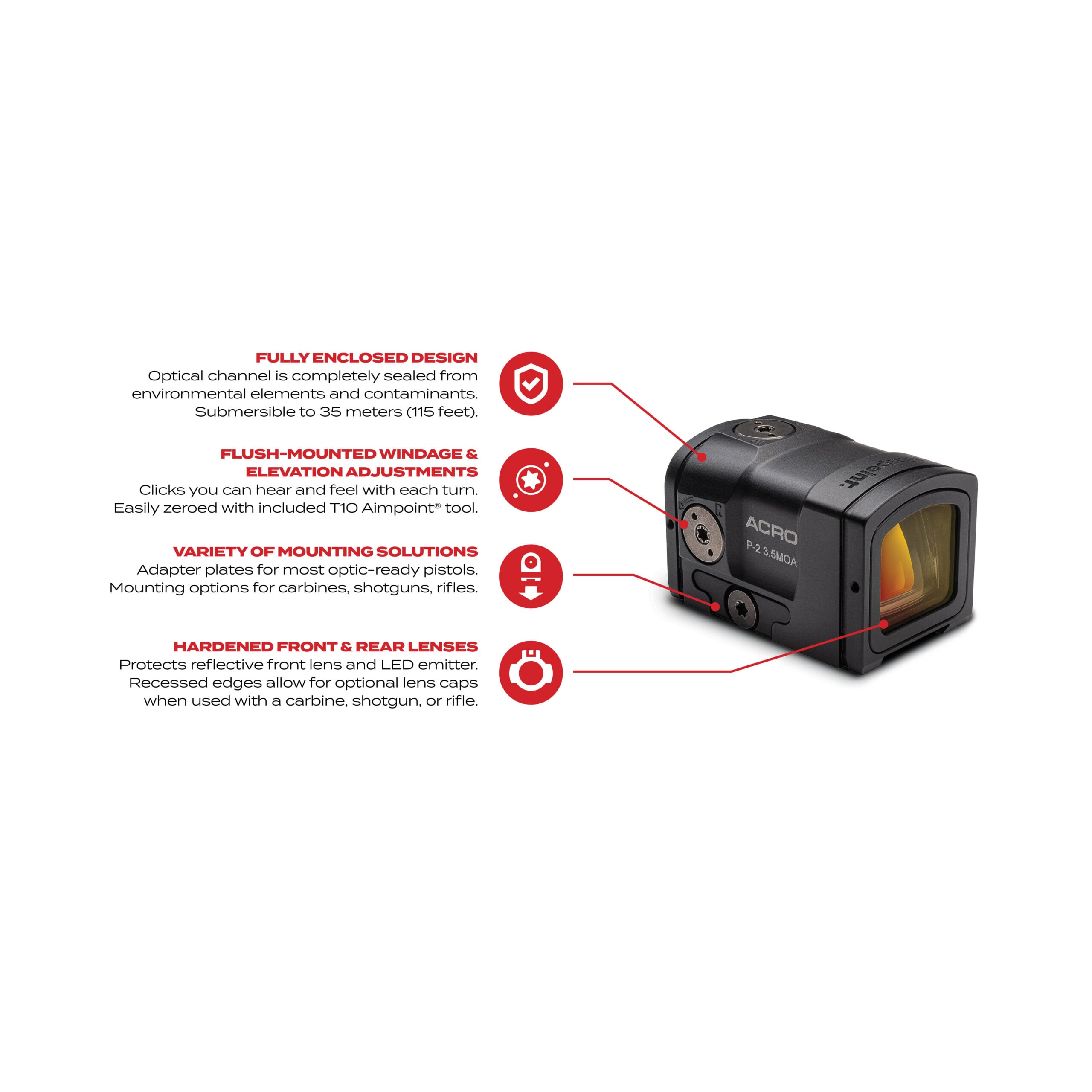 Aimpoint ACRO® P-2 Red Dot Reflex Sight - Image 6